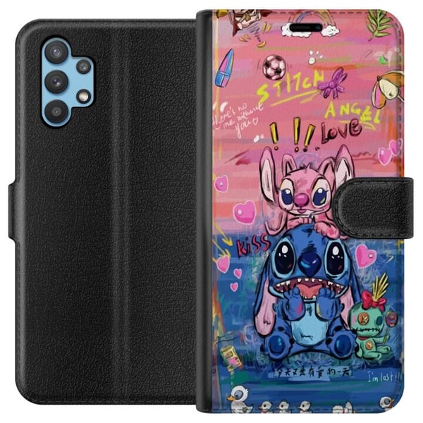 Kompatibelt Plånboksfodral till Samsung Galaxy A32 5G Stitch konst Kompatibelt Plånboksfodral till Samsung Galaxy A32 5G Stitch konst