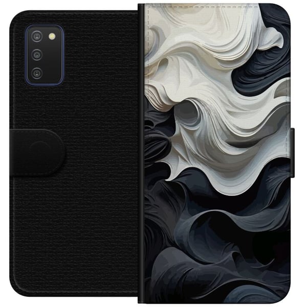 Kompatibelt Lommeboketui til Samsung Galaxy A03s Silke Svart/Hvit