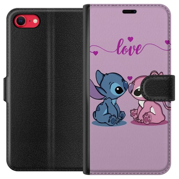 Kompatibelt Lommeboketui til Apple iPhone 7 Lilo & Stitch – Angel Edition