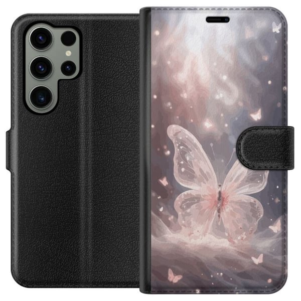 Kompatibel Tegnebogsetui til Samsung Galaxy S23 Ultra Sommerfugl Kompatibel Tegnebogsetui til Samsung Galaxy S23 Ultra Sommerfugl