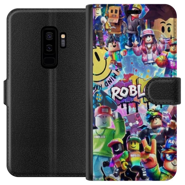 Kompatibelt Plånboksfodral till Samsung Galaxy S9+ Stor och färgglad Roblox-värld fylld med karaktärer, rörelse och energi, lekfull gaming-illustrati Kompatibelt Plånboksfodral till Samsung Galaxy S9+ Stor och färgglad Roblox-värld fylld med karaktärer, rörelse och energi, lekfull gaming-illustrati