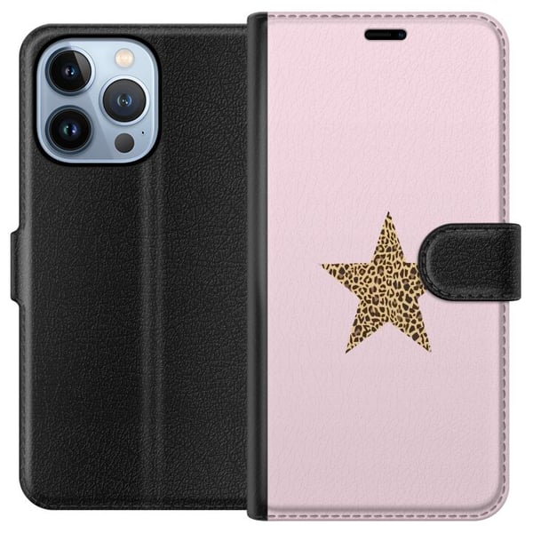 Yhteensopiva Lompakkokotelo Apple iPhone 13 Pro Leopard tähti