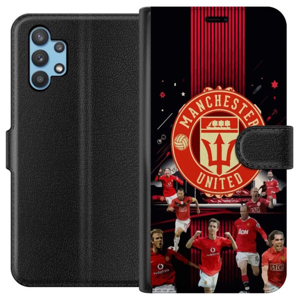 Kompatibelt Plånboksfodral till Samsung Galaxy A32 5G Manchester United F.C. Kompatibelt Plånboksfodral till Samsung Galaxy A32 5G Manchester United F.C.