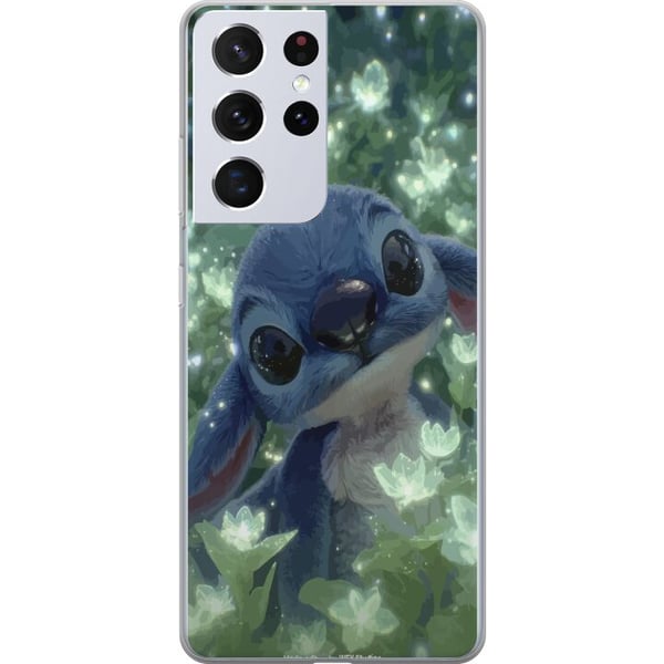 Kompatibelt Mobildeksel til Samsung Galaxy S21 Ultra 5G Disney Stitch kawaii-figur med blomst Kompatibelt Mobildeksel til Samsung Galaxy S21 Ultra 5G Disney Stitch kawaii-figur med blomst