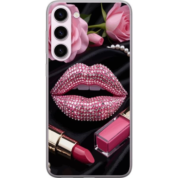Kompatibel Mobilcover til Samsung Galaxy S23+ pink glitter læber makeup diamanter roser neglelak mode glamour skønhed plakat lyserøde læber kunststil Kompatibel Mobilcover til Samsung Galaxy S23+ pink glitter læber makeup diamanter roser neglelak mode glamour skønhed plakat lyserøde læber kunststil