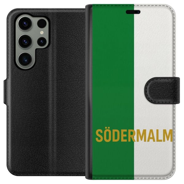 Kompatibel Tegnebogsetui til Samsung Galaxy S23 Ultra Södermalm - fodbold Kompatibel Tegnebogsetui til Samsung Galaxy S23 Ultra Södermalm - fodbold