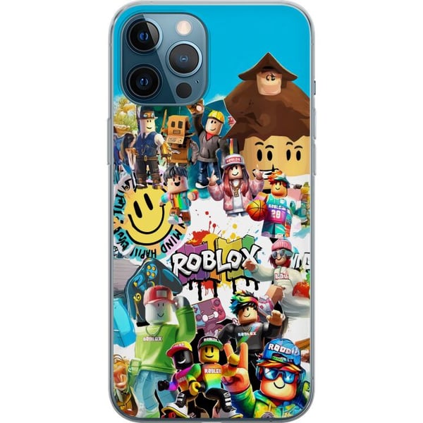 Kompatibelt Mobilskal till Apple iPhone 12 Pro Max Roblox Party färgglatt motiv med spelkaraktärer och gamingenergi för alla fans