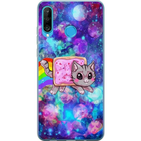 Kompatibelt Mobilskal till Huawei P30 lite Flygande katt