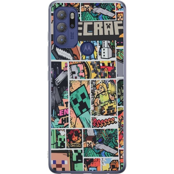 Kompatibel Mobilcover til Motorola Moto G60S Minecraft Kunst