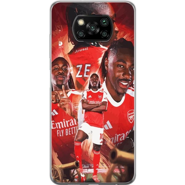 Kompatibel Mobilcover til Xiaomi Poco X3 NFC Arsenal-collagedesign – Eberechi Eze i rød trøje, flere illustrationer