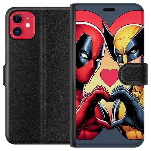 Kompatibelt Plånboksfodral till Apple iPhone 11 Alla hjärtans dag Wolverine Kompatibelt Plånboksfodral till Apple iPhone 11 Alla hjärtans dag Wolverine