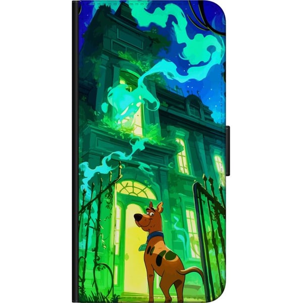 Kompatibelt Plånboksfodral till OnePlus 9 Pro Scooby Doo haunted house poster cartoon mystery hund ghost green spooky Halloween retro series art