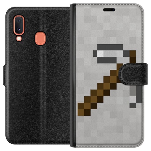 Kompatibelt Plånboksfodral till Samsung Galaxy A20e Minecraft Tools Kompatibelt Plånboksfodral till Samsung Galaxy A20e Minecraft Tools