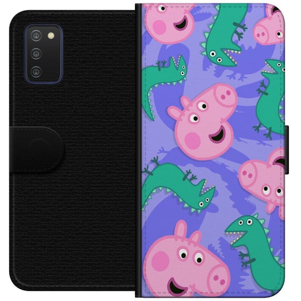 Kompatibelt Lommeboketui til Samsung Galaxy A03s Greta Gris