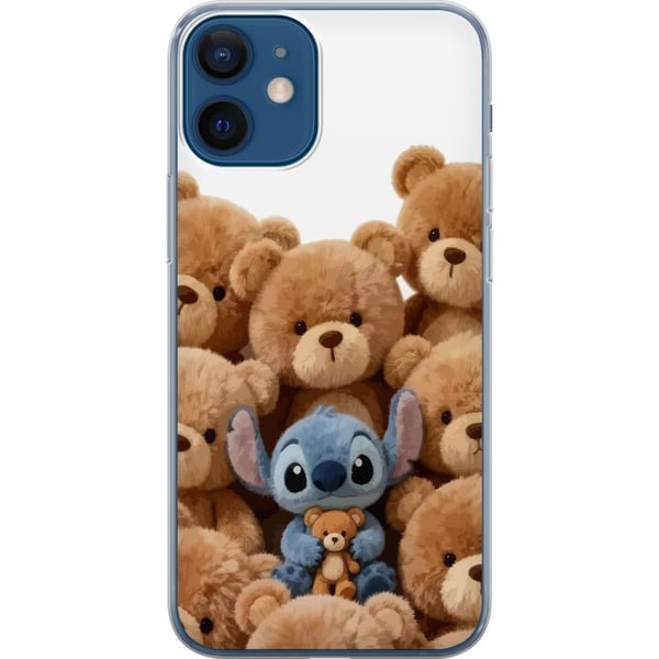 Kompatibel Mobilcover til Apple iPhone 12 Sød og tryg illustration med en fantasifigur omgivet af bamser i varm stil