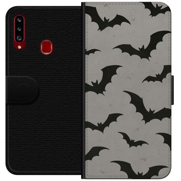 Kompatibelt Plånboksfodral till Samsung Galaxy A20s Flutterprint