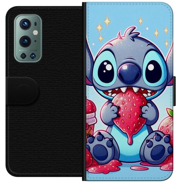 Kompatibel Tegnebogsetui til OnePlus 9 Pro  Stitch jordbær