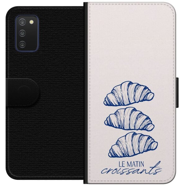 Kompatibelt Lommeboketui til Samsung Galaxy A03s Franske morgener med nystekte croissanter