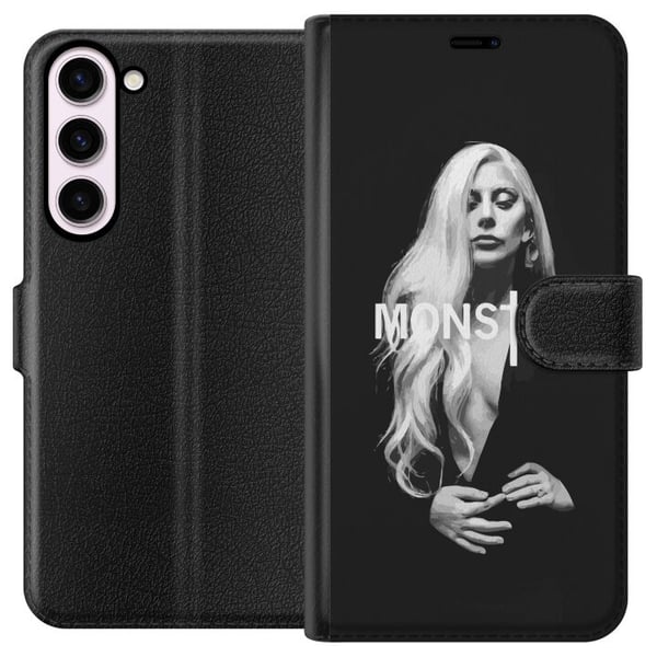 Kompatibel Tegnebogsetui til Samsung Galaxy S23+ Lady Gaga Monster-portræt – sort-hvidt Lady Gaga-design med stærk MONSTER-typografi og ikonisk look Kompatibel Tegnebogsetui til Samsung Galaxy S23+ Lady Gaga Monster-portræt – sort-hvidt Lady Gaga-design med stærk MONSTER-typografi og ikonisk look