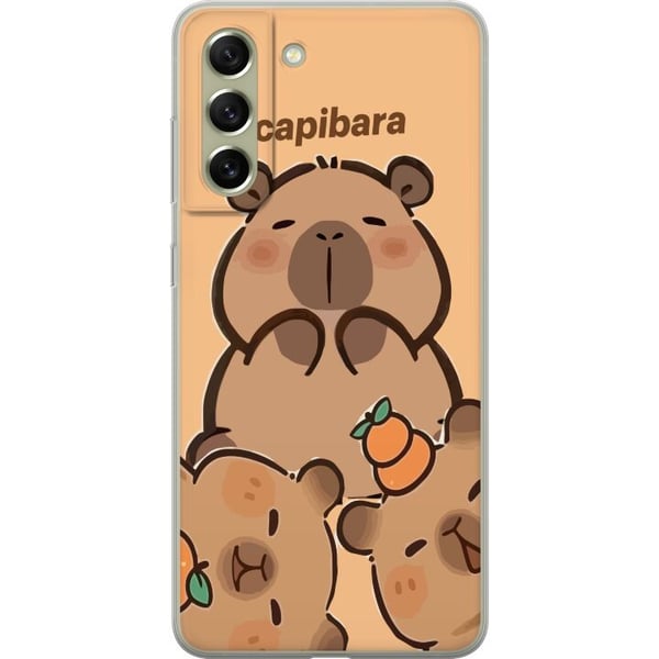 Kompatibel Mobilcover til Samsung Galaxy S21 FE 5G Capybara kawaii sød figur samlerobjekt