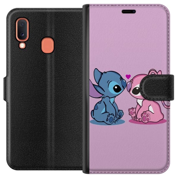 Kompatibelt Plånboksfodral till Samsung Galaxy A20e lilo & stitch 2025 Kompatibelt Plånboksfodral till Samsung Galaxy A20e lilo & stitch 2025