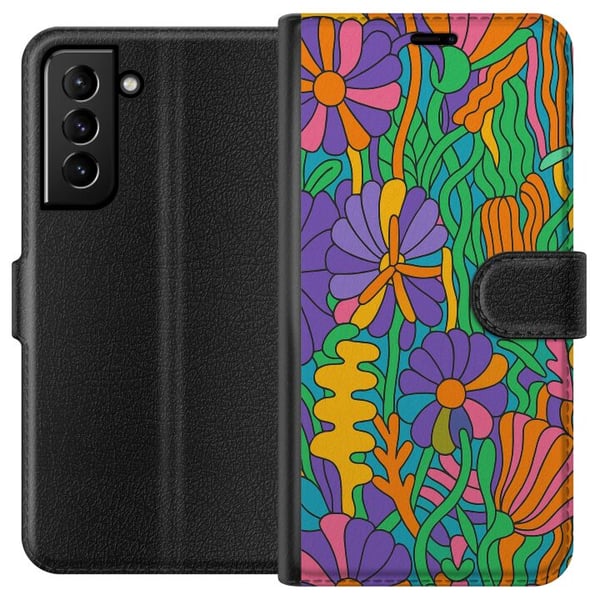 Kompatibel Tegnebogsetui til Samsung Galaxy S21+ 5G Farveeksplosion Kompatibel Tegnebogsetui til Samsung Galaxy S21+ 5G Farveeksplosion