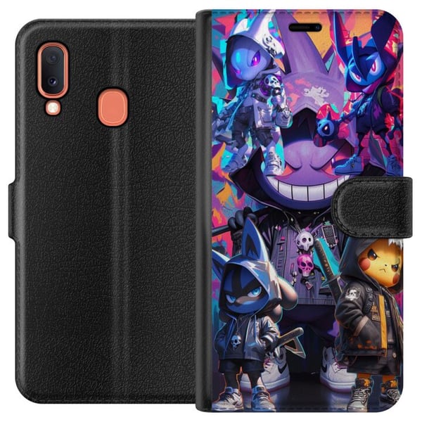 Kompatibel Tegnebogsetui til Samsung Galaxy A20e Pokemon