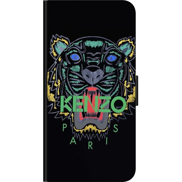 Kompatibelt Plånboksfodral till Samsung Galaxy A20s Kenzo tiger Paris mode poster fashion luxury streetwear brand logo ikonisk svart bakgrund retro a