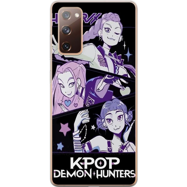 Kompatibelt Mobildeksel til Samsung Galaxy S20 FE Kpop Demonjegere Huntrix Trio Lilla Stjerner Retro Kosmisk Idolglød