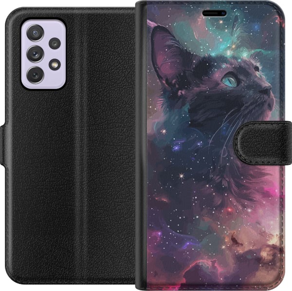 Kompatibelt Lommeboketui til Samsung Galaxy A52s 5G Katten i Galaksen