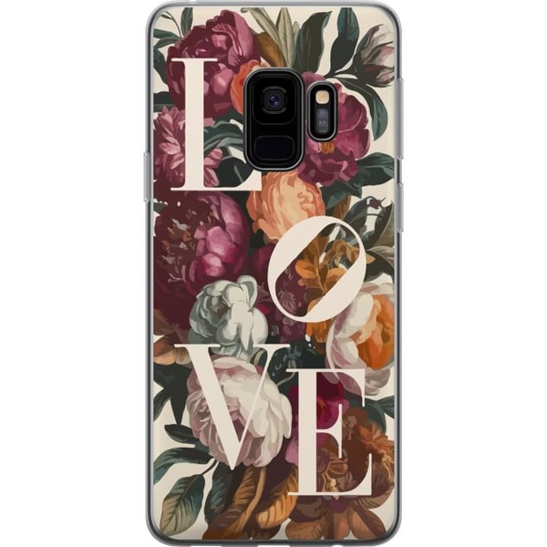 Kompatibel Mobilcover til Samsung Galaxy S9 Love blomstermotiv med pæoner i vintage stil, romantisk og varmt design til dig, der elsker klassisk skøn