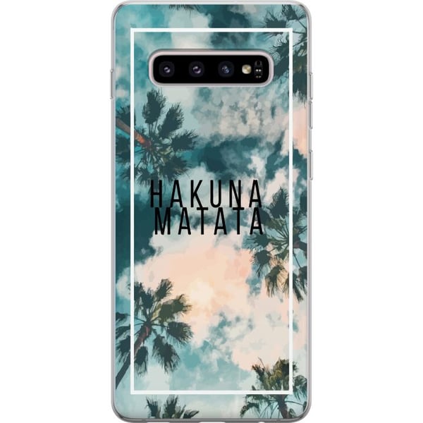 Kompatibelt Mobilskal till Samsung Galaxy S10+ Hakuna Matata