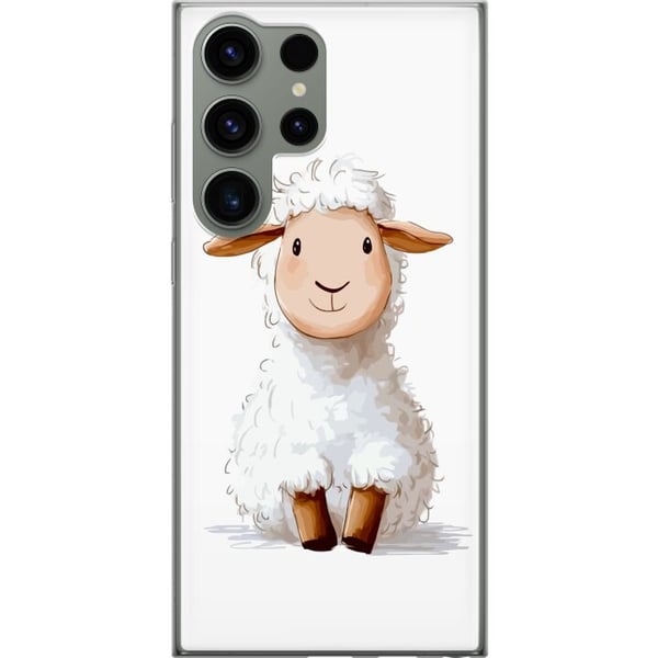 Kompatibel Mobilcover til Samsung Galaxy S23 Ultra Sødt Lamm - tegneseriestil til børn og babyprodukter Kompatibel Mobilcover til Samsung Galaxy S23 Ultra Sødt Lamm - tegneseriestil til børn og babyprodukter