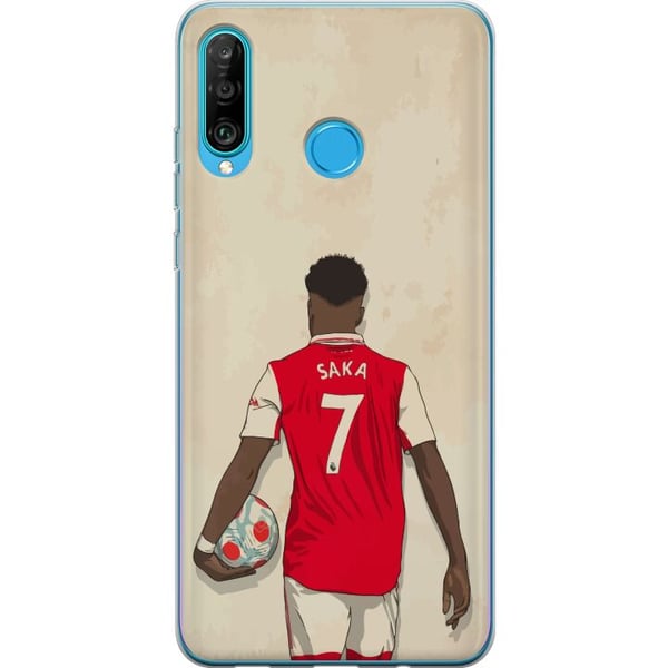 Kompatibel Mobilcover til Huawei P30 lite Saka Fotboll Arsenal FC Motiv Spelare Premier League