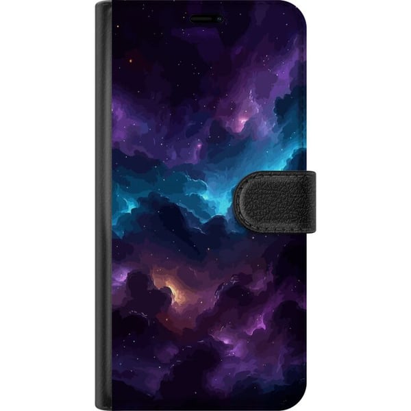 Kompatibelt Lommeboketui til Samsung Galaxy S20 FE Kosmisk tåke med dype lilla og blå skyer, glødende lysåpninger, stjerneprikker og romfølelse som s
