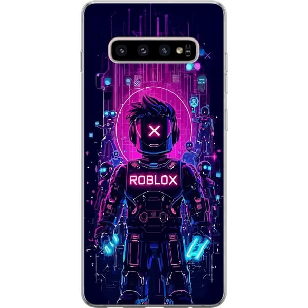 Kompatibelt Mobildeksel til Samsung Galaxy S10+ Roblox Cyber Core Kraftfullt digitalt Roblox-design med lilla lys og futuristisk bakgrunn Kompatibelt Mobildeksel til Samsung Galaxy S10+ Roblox Cyber Core Kraftfullt digitalt Roblox-design med lilla lys og futuristisk bakgrunn