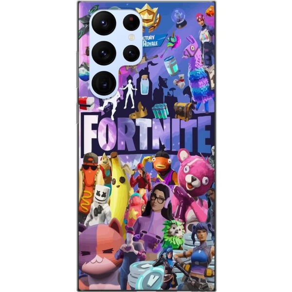 Kompatibelt Mobildeksel til Samsung Galaxy S22 Ultra 5G Fortnite Karaktärer Spelmotiv Ikoner Gaming Design Populär