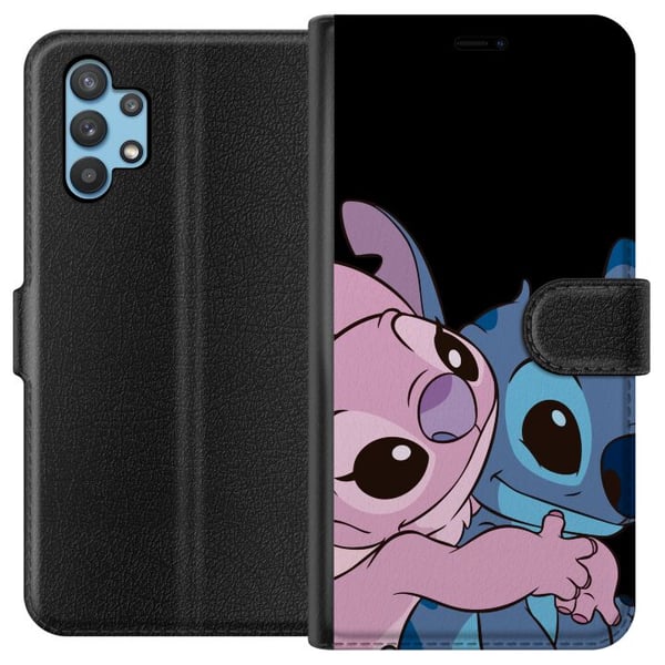 Kompatibelt Plånboksfodral till Samsung Galaxy A32 5G Lilo & Stitch Kompatibelt Plånboksfodral till Samsung Galaxy A32 5G Lilo & Stitch