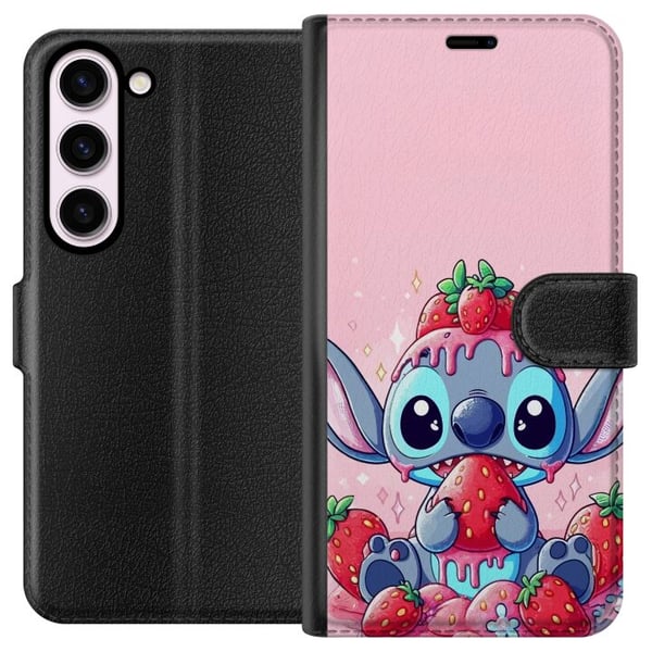 Yhteensopiva Lompakkokotelo Samsung Galaxy S23 Stitch Strawberry Love – söpö aihe, jossa on sininen hahmo ja mansikoita vaaleanpunaisessa pastellitee Yhteensopiva Lompakkokotelo Samsung Galaxy S23 Stitch Strawberry Love – söpö aihe, jossa on sininen hahmo ja mansikoita vaaleanpunaisessa pastellitee
