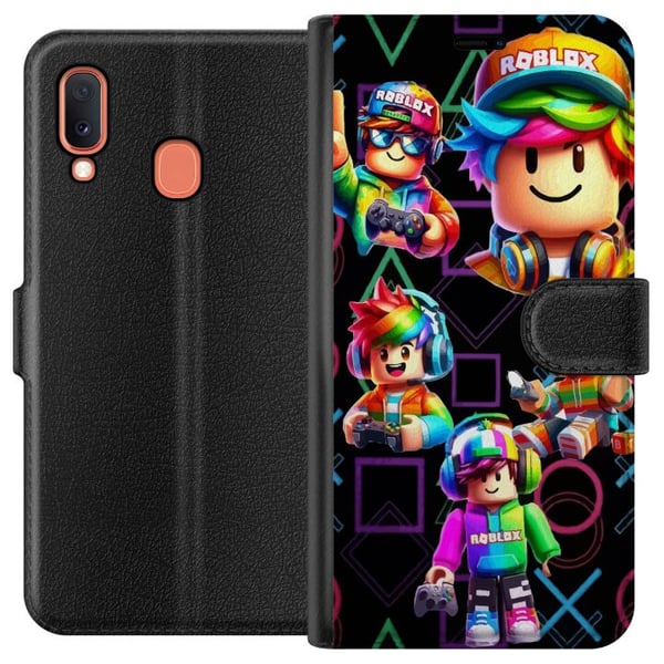 Kompatibelt Lommeboketui til Samsung Galaxy A20e Roblox Kompatibelt Lommeboketui til Samsung Galaxy A20e Roblox