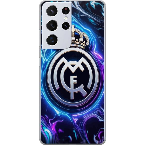 Kompatibelt Mobildeksel til Samsung Galaxy S21 Ultra 5G Real Madrid Kompatibelt Mobildeksel til Samsung Galaxy S21 Ultra 5G Real Madrid