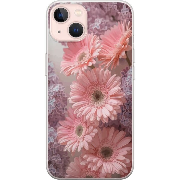 Kompatibel Mobilcover til Apple iPhone 13 Lyserøde blomster blomstermønstret design Kompatibel Mobilcover til Apple iPhone 13 Lyserøde blomster blomstermønstret design