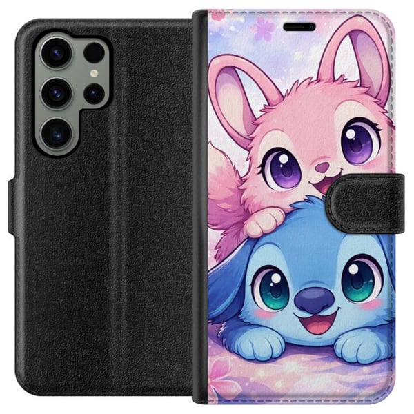 Kompatibel Tegnebogsetui til Samsung Galaxy S23 Ultra Sød kawaii-illustration med lyserøde og blå fantasidyr, store øjne og bløde farver, perfekt dek Kompatibel Tegnebogsetui til Samsung Galaxy S23 Ultra Sød kawaii-illustration med lyserøde og blå fantasidyr, store øjne og bløde farver, perfekt dek