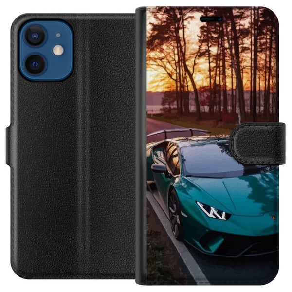 Yhteensopiva Lompakkokotelo Apple iPhone 12 mini Lamborghini Superauto Racing Urheiluauto