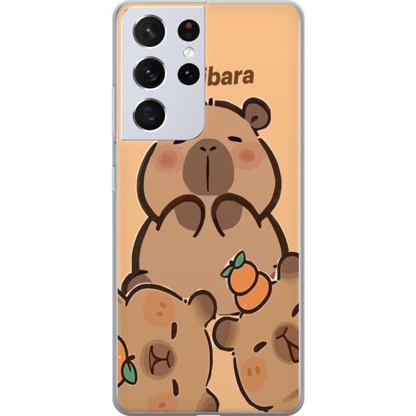 Kompatibelt Mobildeksel til Samsung Galaxy S21 Ultra 5G Capybara kawaii søt figur samleobjekt Kompatibelt Mobildeksel til Samsung Galaxy S21 Ultra 5G Capybara kawaii søt figur samleobjekt