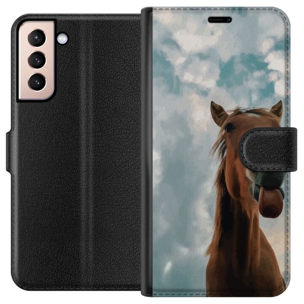 Kompatibelt Lommeboketui til Samsung Galaxy S21 Hest