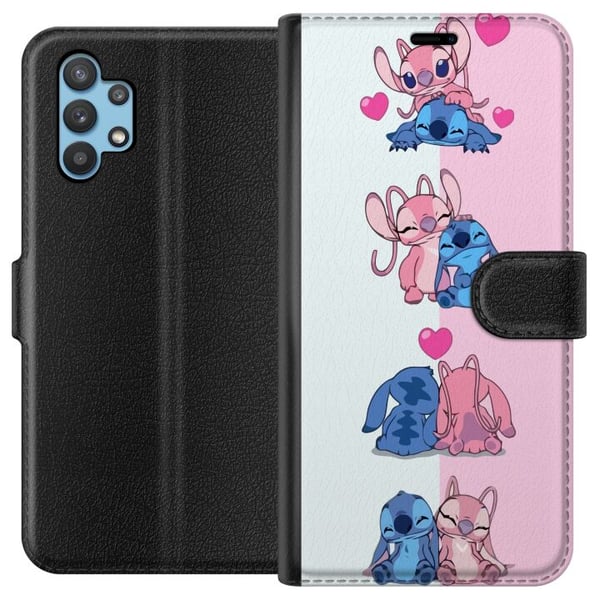 Kompatibel Tegnebogsetui til Samsung Galaxy A32 5G Lilo & Stitch