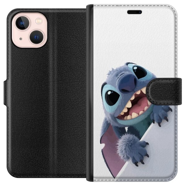 Kompatibelt Plånboksfodral till Apple iPhone 13 mini Happy Stitch – glad figur med charmig uttryck Kompatibelt Plånboksfodral till Apple iPhone 13 mini Happy Stitch – glad figur med charmig uttryck