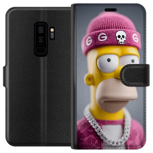 Kompatibelt Plånboksfodral till Samsung Galaxy S9+ Homer Simpson inspirerad karaktär i rosa beanie kedja och streetstil perfekt för fans av Simpsons Kompatibelt Plånboksfodral till Samsung Galaxy S9+ Homer Simpson inspirerad karaktär i rosa beanie kedja och streetstil perfekt för fans av Simpsons