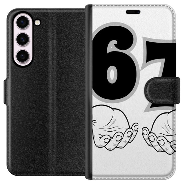 Kompatibel Tegnebogsetui til Samsung Galaxy S23+ 67 meme-hænder-illustration i sort-hvid – stilren 6–7-grafik med hænder og et tydeligt minimalistisk Kompatibel Tegnebogsetui til Samsung Galaxy S23+ 67 meme-hænder-illustration i sort-hvid – stilren 6–7-grafik med hænder og et tydeligt minimalistisk